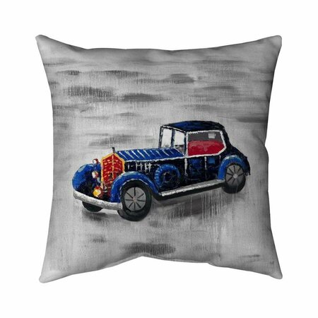 FONDO 26 x 26 in. Vintage Blue Toy Car-Double Sided Print Indoor Pillow FO2793182